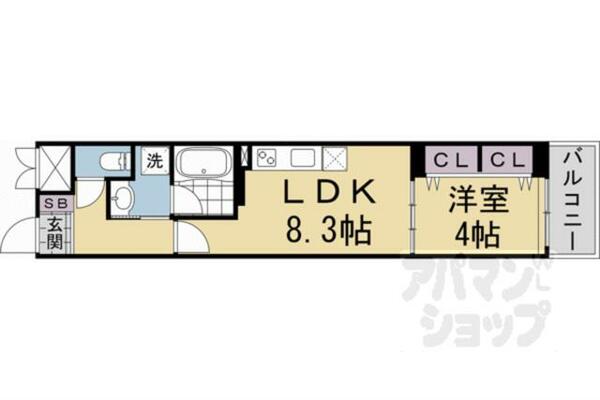 ベラジオ雅び北野白梅町 305｜京都府京都市上京区一条通御前通東入西町(賃貸マンション1LDK・3階・33.16㎡)の写真 その2