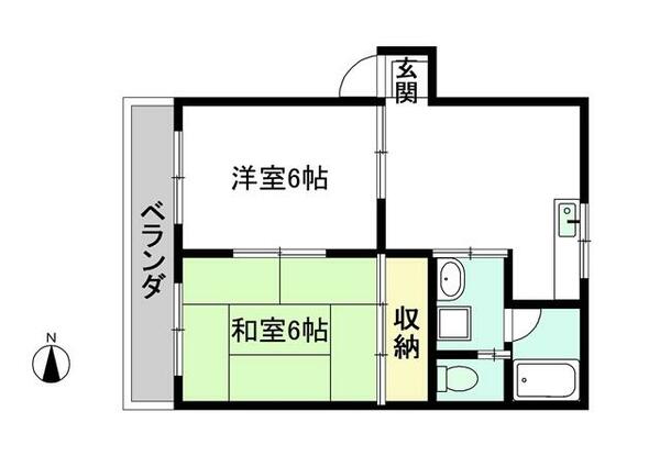 コンフォート香貫｜静岡県沼津市本郷町(賃貸マンション2DK・2階・44.10㎡)の写真 その2