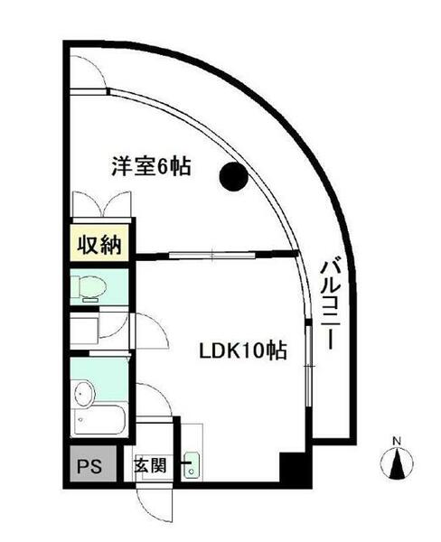 モラーダ１｜静岡県沼津市大手町５丁目(賃貸マンション1LDK・6階・35.90㎡)の写真 その2