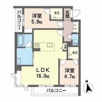 Ｇｒｅｅｎａｇｅ　Ｕ 203 ｜ 熊本県熊本市中央区横手５丁目（賃貸マンション2LDK・2階・63.91㎡） その2