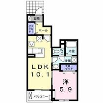 サニー・ベル 103 ｜ 愛知県豊橋市花田町字百北（賃貸アパート1LDK・1階・41.24㎡） その2