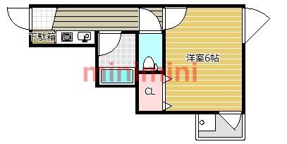 ポエジーハイム 303｜大阪府高槻市富田町１丁目(賃貸マンション1K・3階・20.00㎡)の写真 その2