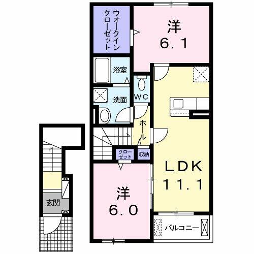 フォンターナＤ205の間取り