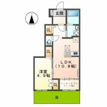 ガリシア  ｜ 愛知県北名古屋市六ツ師道毛（賃貸アパート1LDK・1階・42.16㎡） その2