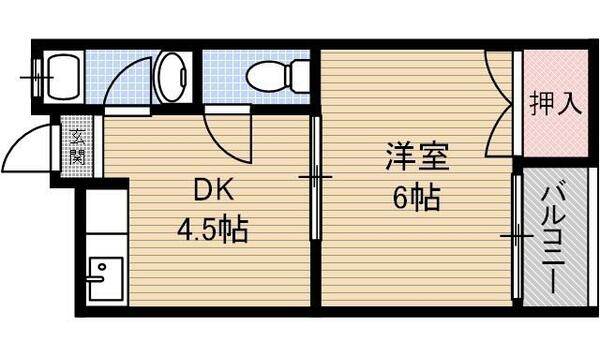 千里丘センターハイツ 301｜大阪府摂津市千里丘２丁目(賃貸マンション1DK・3階・23.47㎡)の写真 その2