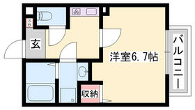 セルベイユ３ 102 ｜ 兵庫県姫路市野里堀留町（賃貸アパート1K・1階・24.22㎡） その2