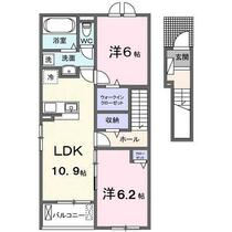 ラピスラズリ　Ⅱ 204 ｜ 広島県福山市神辺町大字新湯野（賃貸アパート2LDK・2階・58.60㎡） その2