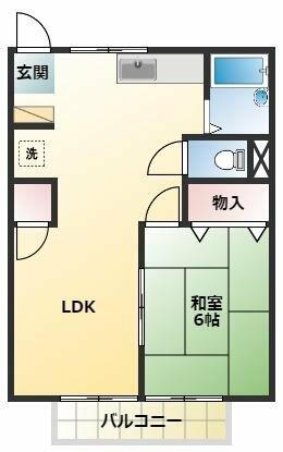 レスカール二本松 206｜愛知県豊橋市草間町字二本松(賃貸アパート1LDK・2階・40.00㎡)の写真 その2