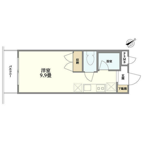 ハイツハル 103｜神奈川県横浜市旭区二俣川２丁目(賃貸マンション1R・1階・19.86㎡)の写真 その2