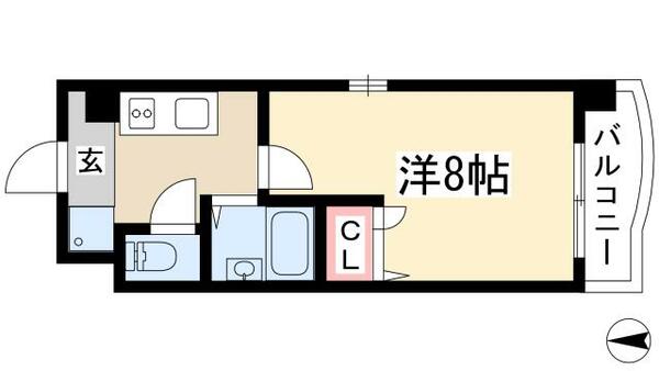 サンキアソシエ 101｜愛知県名古屋市守山区長栄(賃貸マンション1K・1階・24.80㎡)の写真 その2