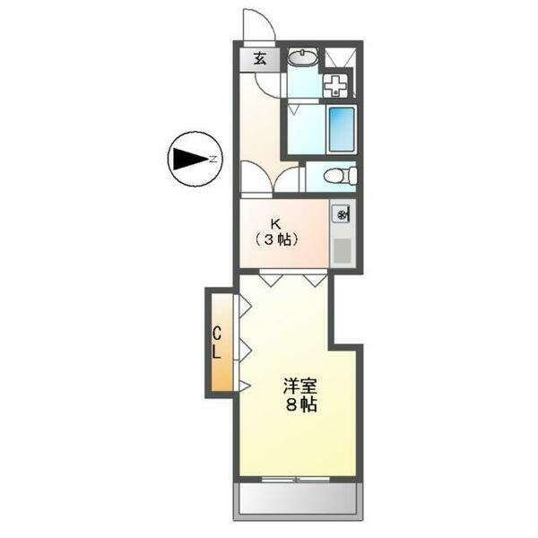 グランデ城西 302｜愛知県名古屋市西区城西２丁目(賃貸マンション1K・3階・29.10㎡)の写真 その2