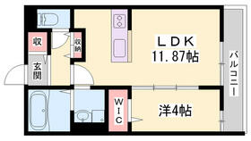 フォンターナ飾磨 206 ｜ 兵庫県姫路市飾磨区中島２丁目（賃貸アパート1LDK・2階・40.99㎡） その2