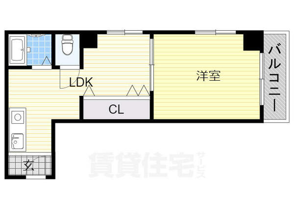 ハイツ美園｜大阪府大阪市阿倍野区美章園２丁目(賃貸マンション1LDK・4階・39.00㎡)の写真 その2