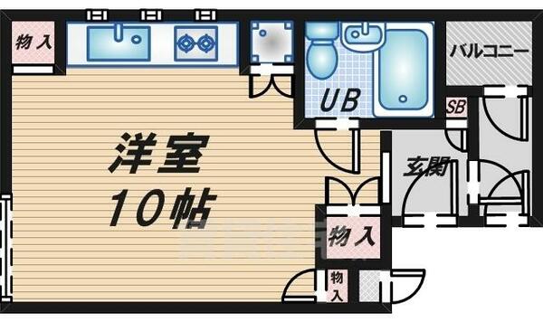 大阪府豊中市曽根南町１丁目(賃貸マンション1R・3階・28.00㎡)の写真 その2