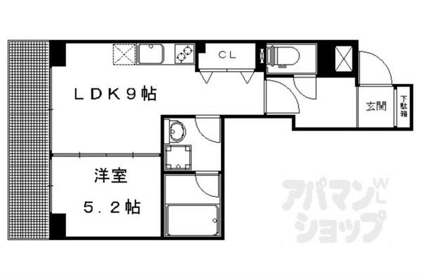 ゴールデンヒルズ二条駅前 401｜京都府京都市中京区西ノ京南聖町(賃貸マンション1LDK・4階・37.74㎡)の写真 その2