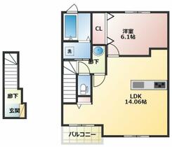 Ｂｅｌ　Ｓｉｅｇ 203 ｜ 愛知県豊川市下長山町中屋敷（賃貸アパート1LDK・2階・51.74㎡） その2