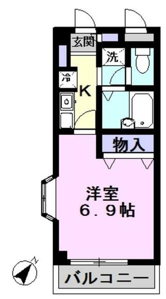 ニューマリッチＳＫ 103｜千葉県松戸市常盤平陣屋前(賃貸マンション1K・1階・23.30㎡)の写真 その2