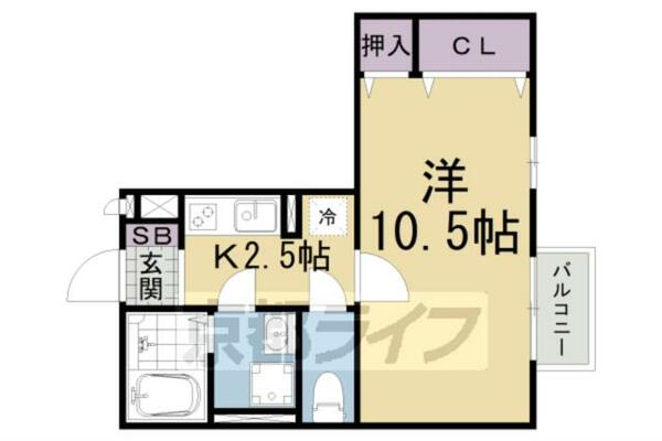 モナリエコートⅠ 105｜滋賀県大津市一里山５丁目(賃貸アパート1K・1階・31.16㎡)の写真 その2