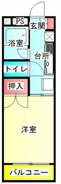 ベルガーネット｜千葉県東金市堀上(賃貸アパート1K・2階・21.31㎡)の写真 その2