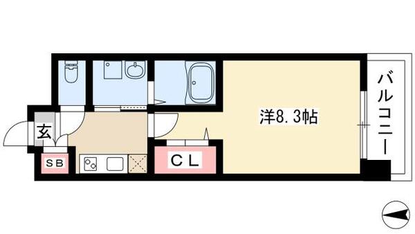 パルティール名駅北 1003｜愛知県名古屋市西区菊井２丁目(賃貸マンション1K・10階・24.80㎡)の写真 その2