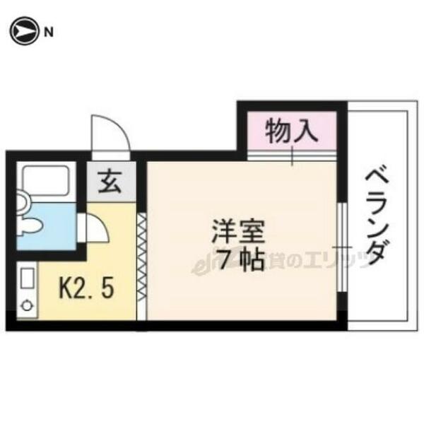 二葉ハイツ 202｜京都府京都市伏見区竹田内畑町(賃貸アパート1K・2階・19.44㎡)の写真 その2