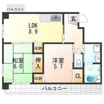 リーデルフェリア住之江  ｜ 大阪府大阪市住之江区西住之江１丁目（賃貸マンション2LDK・7階・50.67㎡） その2