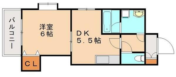 プレシード萩崎｜福岡県北九州市小倉北区萩崎町(賃貸マンション1DK・2階・29.27㎡)の写真 その2