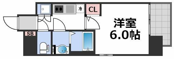 エスリード心斎橋ＥＡＳＴ｜大阪府大阪市中央区瓦屋町２丁目(賃貸マンション1K・7階・22.32㎡)の写真 その2