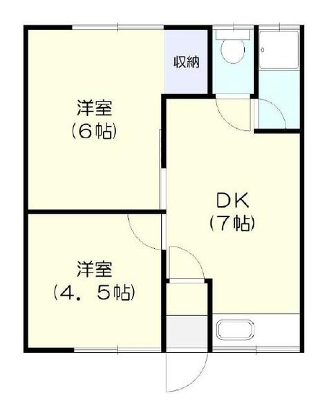 ミラコスタ岩見沢 101｜北海道岩見沢市六条西９丁目(賃貸アパート2DK・1階・33.21㎡)の写真 その1