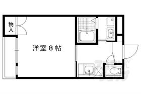 京都府京都市左京区北白川大堂町（賃貸マンション1K・3階・25.94㎡） その2