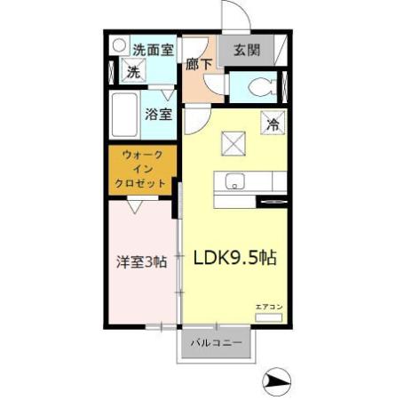 ドルチェ 105｜三重県桑名市大字西別所(賃貸アパート1LDK・1階・33.39㎡)の写真 その2