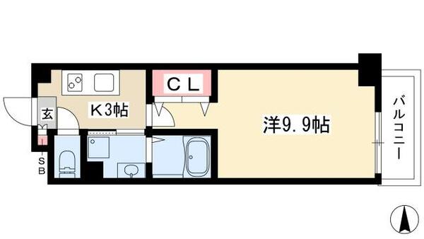 リシュドール鶴舞公園 1003｜愛知県名古屋市昭和区鶴舞１丁目(賃貸マンション1K・10階・29.43㎡)の写真 その2