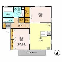 オーゼル 202 ｜ 埼玉県北葛飾郡杉戸町高野台西４丁目（賃貸アパート2LDK・2階・55.37㎡） その2