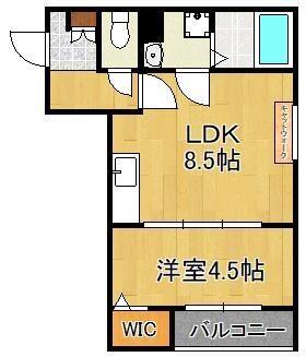 Ｋａｔｚｅ戸畑｜福岡県北九州市戸畑区新池２丁目(賃貸アパート1LDK・3階・32.07㎡)の写真 その2