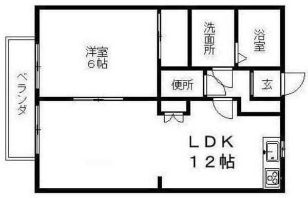 マロンリッジ 202｜広島県府中市栗柄町(賃貸アパート1LDK・2階・40.15㎡)の写真 その2