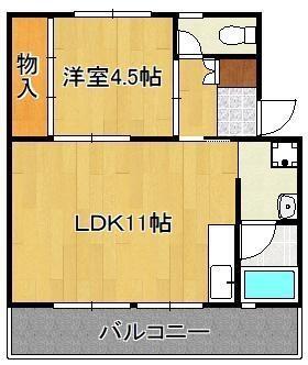 ビレッジハウス直方　５号棟｜福岡県直方市大字下新入(賃貸マンション1LDK・5階・39.83㎡)の写真 その2