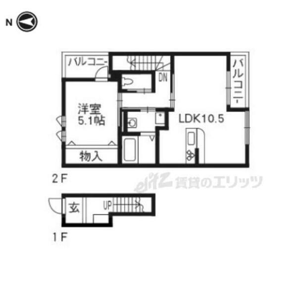 ｕｎｉｖａｌｙ槇島 202｜京都府宇治市槇島町千足(賃貸アパート1LDK・2階・41.05㎡)の写真 その2