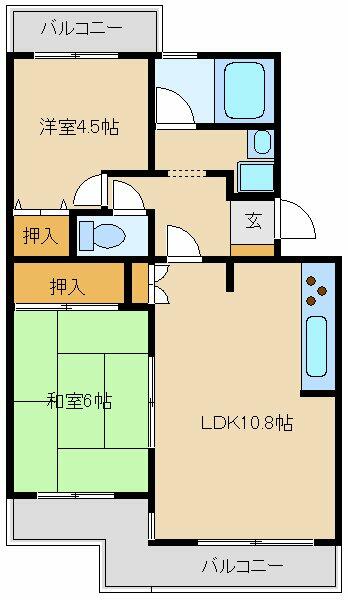 アクリベール有馬 102｜神奈川県川崎市宮前区有馬６丁目(賃貸マンション2LDK・1階・50.95㎡)の写真 その2