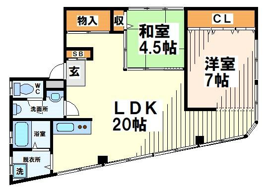 カネヒチビル｜東京都府中市本宿町２丁目(賃貸マンション2LDK・4階・80.00㎡)の写真 その2