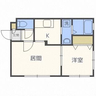 北海道札幌市白石区栄通９丁目(賃貸アパート1LDK・3階・29.48㎡)の写真 その2