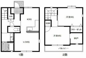 バンブー９２　Ｂ  ｜ 静岡県富士宮市野中（賃貸テラスハウス2LDK・--・62.20㎡） その2