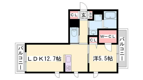 シャルマンコート 201｜兵庫県西脇市高田井町(賃貸アパート1LDK・2階・47.08㎡)の写真 その2
