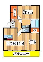 セントラルアヴェニューＡ  ｜ 千葉県流山市前平井（賃貸アパート2LDK・3階・60.74㎡） その2