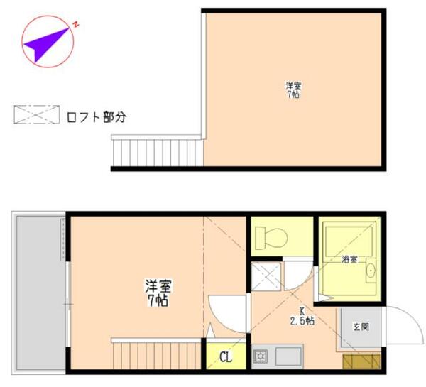 サザンハイツＩＩＩ 105｜埼玉県蕨市南町２丁目(賃貸アパート1K・1階・20.26㎡)の写真 その2