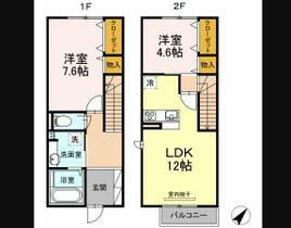 ＳＵＮＮＹ　ＣＯＵＲＴ 102 ｜ 福岡県北九州市小倉南区企救丘５丁目（賃貸アパート2LDK・1階・60.54㎡） その2