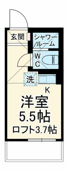 神奈川県横浜市神奈川区六角橋４丁目(賃貸アパート1R・1階・12.45㎡)の写真 その2