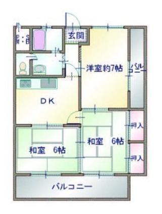 アーバンコート泉宮｜愛媛県新居浜市泉宮町(賃貸マンション3DK・5階・53.74㎡)の写真 その2