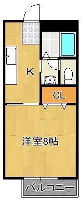 コーポ田中｜福岡県北九州市小倉北区三郎丸１丁目(賃貸アパート1K・2階・27.08㎡)の写真 その2