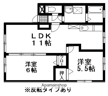 ルラリオ 202｜熊本県玉名市築地(賃貸アパート2LDK・2階・49.85㎡)の写真 その2