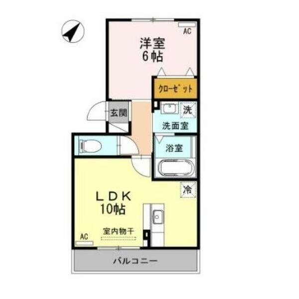 フォレスターパーク｜愛知県岡崎市大西町字南ケ原(賃貸アパート1LDK・2階・39.77㎡)の写真 その2